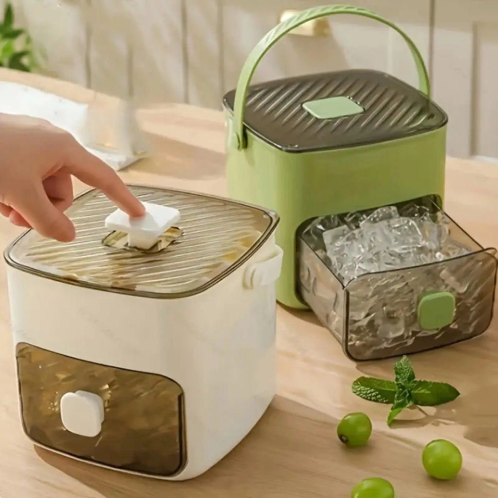 Revolutionary 48-Compartment Ice Maker with Easy-Press Lid - Double-Layer Design for Maximum Efficiency, Includes Silicone Tray for Effortless Ice Storage, Perfect for Summer Refreshments and Homemade Frozen Treats!