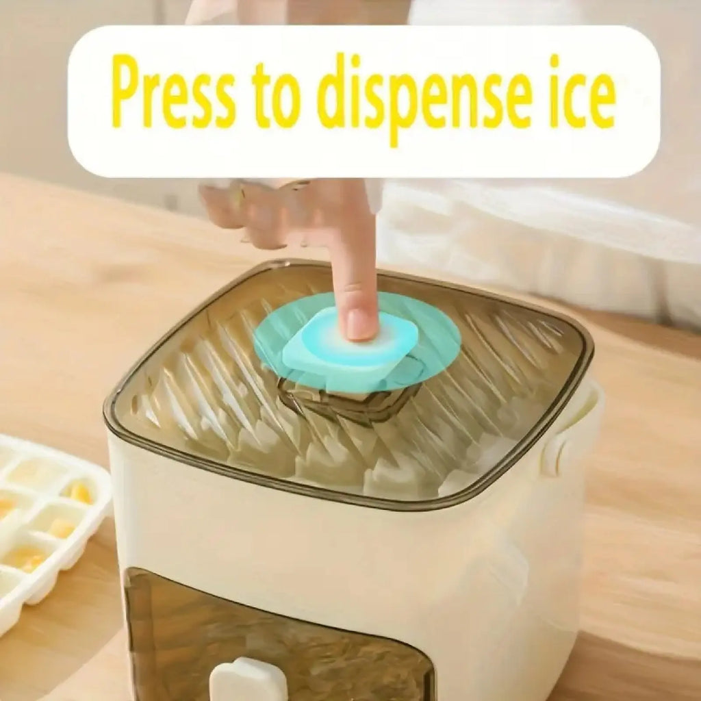 Revolutionary 48-Compartment Ice Maker with Easy-Press Lid - Double-Layer Design for Maximum Efficiency, Includes Silicone Tray for Effortless Ice Storage, Perfect for Summer Refreshments and Homemade Frozen Treats!