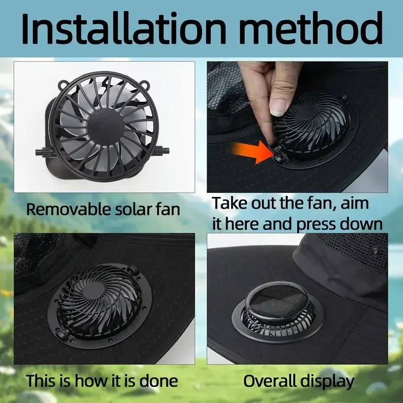 Stay Cool and Protected This Summer with Our Versatile Outdoor Sun Hat Featuring Dual Fans and UV Defense