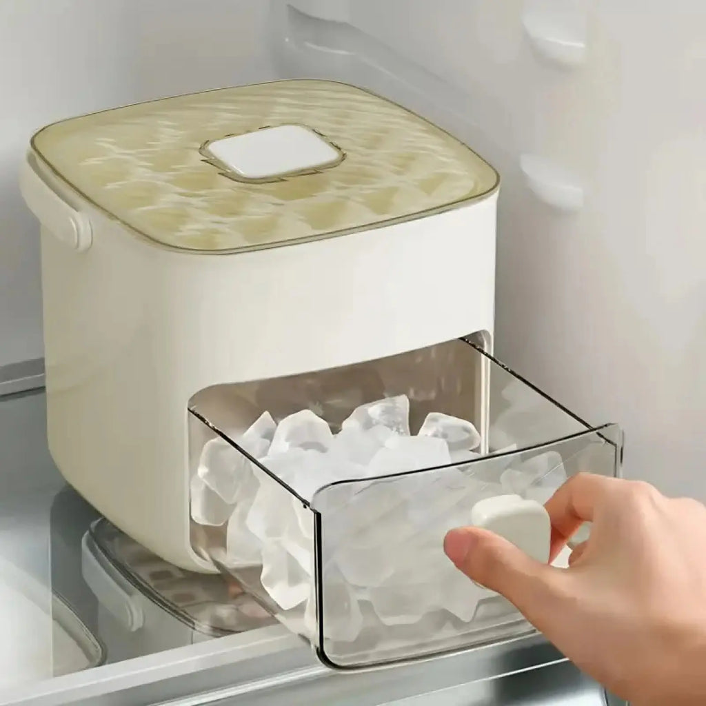 Revolutionary 48-Compartment Ice Maker with Easy-Press Lid - Double-Layer Design for Maximum Efficiency, Includes Silicone Tray for Effortless Ice Storage, Perfect for Summer Refreshments and Homemade Frozen Treats!